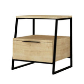 Noptiera maro stejar din PAL melaminat si fier Pal Decortie